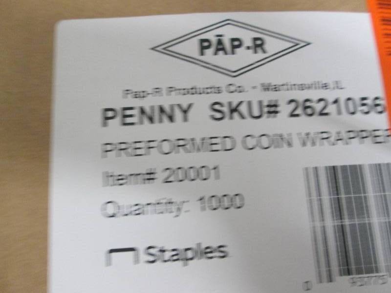 Damaged 1000 ct Case Penny Wrappers...