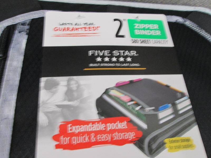2- Five Star 2 inch Zipper Binders...
