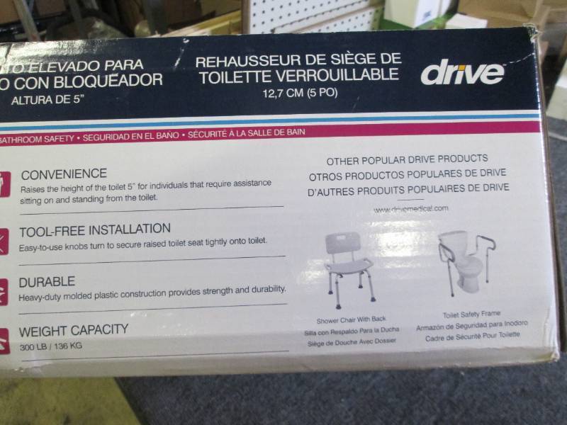locking raised toilet seat 5 inch h...