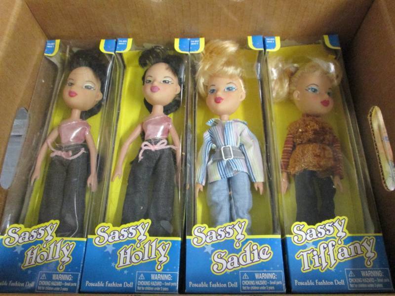 case of 12 new sassy holly dolls ...