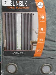 Bradley Total Blackout Window Curtains, 2-piece Set, Gray