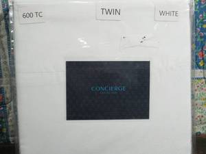 Concierge Collection Bed Sheets, Twin WHITE