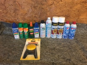 lot 125 image: Sea foam, marine fuel treatment, 2 bottles of rust oleum and more