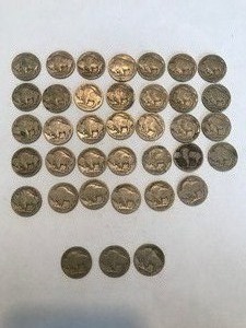 lot 141 image: 37 Indian head buffalo nickels