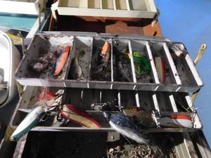 lot 13 image: 4 tackle boxes w tackle