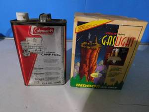 lot 10 image: New Gas lantern and camping fuel