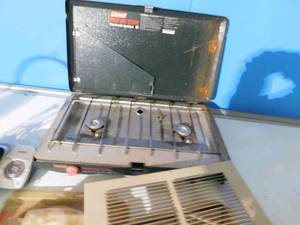 lot 19 image: Coleman stove, heat tape and more