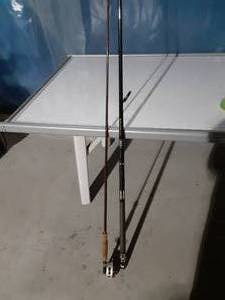 lot 54 image: Fly rod with reel and pool stick