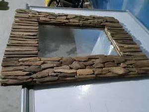 lot 56 image: Unique drift wood mirror