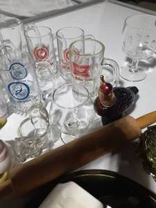 lot 91 image: 2 Boxes of mugs, Avon and more
