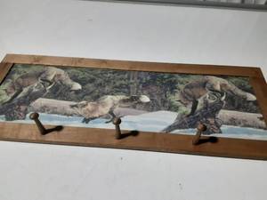 lot 206 image: Coat Rack and loon mirror
