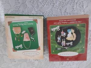 lot 197 image: 2 hallmark Barbie ornaments