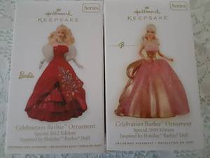 lot 196 image: 2 hallmark Barbie ornaments