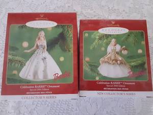 lot 195 image: 2 hallmark Barbie ornaments