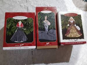 lot 188 image: 3 Hallmark barbie ornaments