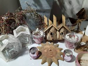 lot 169 image: Planters, floral, candle holders and more