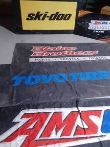 lot 301 image: Advertised Banners & signsfrom the track of AMS Oil Champioship race