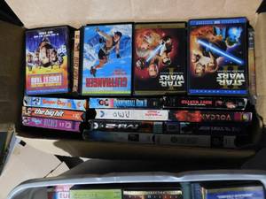 lot 200 image: Tote & box of DVDs