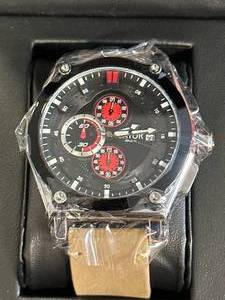 lot 5 image: New Lator Calibre L9180 Red Detailing Watch $798 Retail