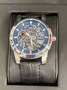 lot 7 image: New Talis Co. Blue Skeleton Watch $725 Retail