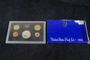 lot 73 image: 1968 US Mint Proof Coin Set