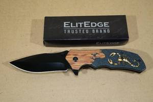 lot 89 image: ElitEdge Scorpion Stainless Steel Folding Pocket Knife