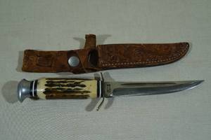 lot 102 image: Vintage Voss Solingen Germany Fixed Blade Knife
