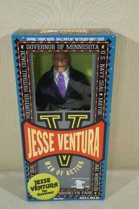 lot 114 image: Jesse Ventura Man of Action Suit and Tie Doll