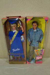 lot 115 image: 2 Barbie Dolls - Millennium Grad and Cool Lookin Ken