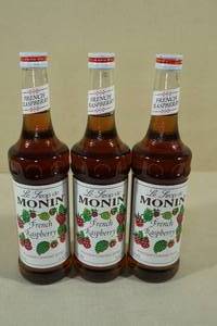 lot 236 image: 3 Monin French Raspberry Premium Gourmet Syrup
