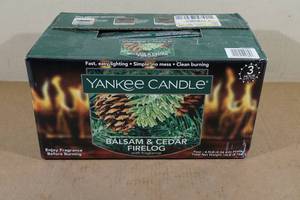 lot 244 image: Yankee Candle Balsam and Cedar Firelog with Fragrance
