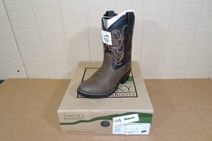 lot 144 image: Smoky Mountain Boots - BlackBrown - Size Youth 11.5