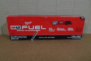 lot 170 image: Milwaukee M12 Fuel 38 Right Angle Impact Wrench with Friction Ring -Tool Only