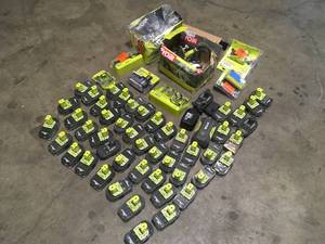 Mix Lot of Ryobi Batteries, Various Conditions and Models, Review all pictures