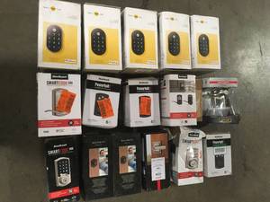Mix Lot of assorted Branded smart Locks, door locks, various models and conditions Customer returns Review all pictures