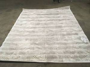 Bazaar Zen Cream 8 ft. x 10 ft. Abstract Area Rug, Open Box, Review all pictures