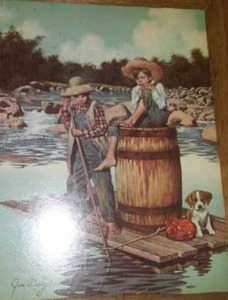 (2) Pictures, Tim Daly. Huck Finn and Tom Sawyer