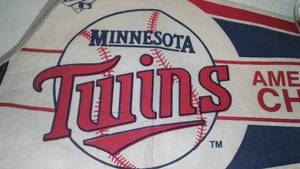 Minnesota Twins 1987 Beer Mug & Pennant.