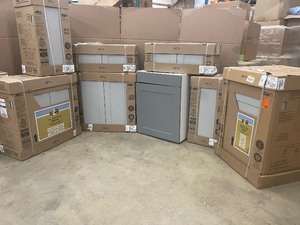 lot 10 image: Lot of assorted Cabinets Gray various models and conditions customer Returns review pictures