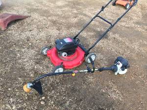 Lawn Chief Push Mower - Ryobi Weed Whip