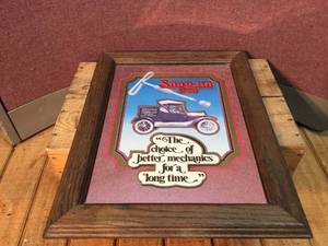 Vintage Snap-On Mirrored Picture