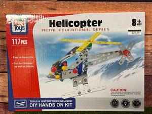 New 117pc Metal Helicopter Erector Toy Set