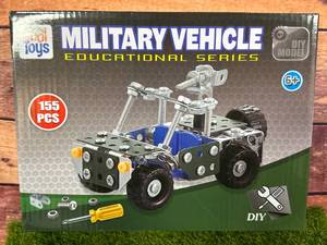 New 155 Metal Military Vehicle Erector Toy Set
