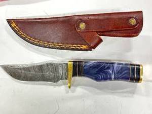 New Custom Made Full Tang Damascus Knife 8 Inch