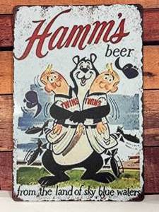 New Hamms Beer Metal Sign 8x12 Inch