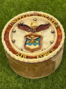 US Air Force Locking Wood Box 4 � Inch