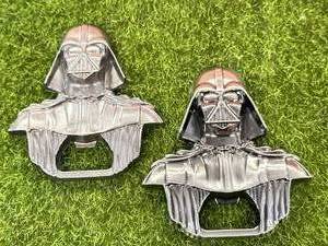 Lot of 2 Solid Metal Darth Vader Bottle Openers