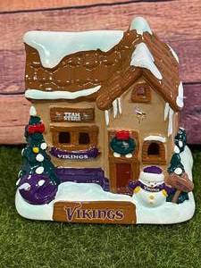 New Minnesota Vikings Christmas Ceramic House