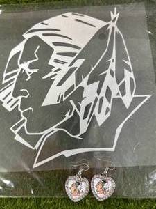 Sioux Earrings & Vehicle Decal