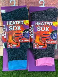 Lot of 2 Womens Thermal Socks